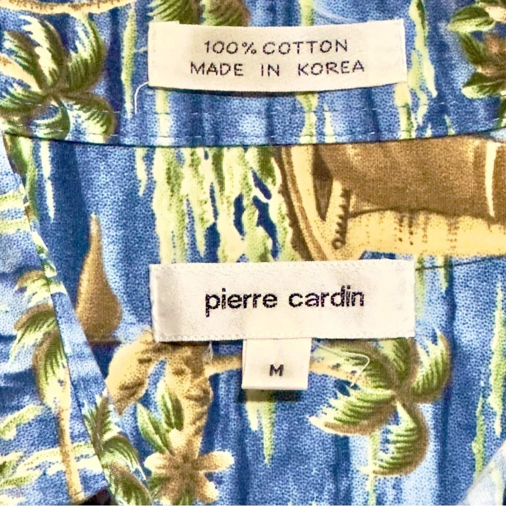 Pierre Cardin‎ Sailboat Button Down Short Sleeve Shirt Size M ~ Perfect